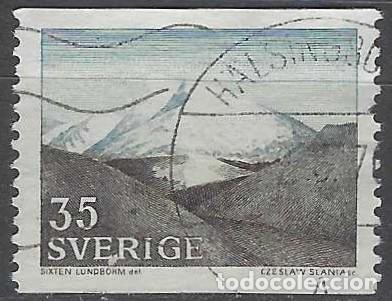 Sellos: SUECIA 1967 - PAISAJE DE FJ&Auml;LL - USADO