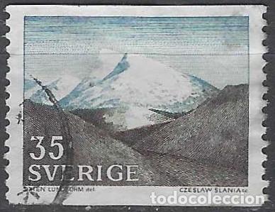 Sellos: SUECIA 1967 - PAISAJE DE FJ&Auml;LL - USADO