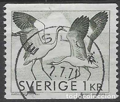 Sellos: SUECIA 1968 - FAUNA, GRULLAS - USADO