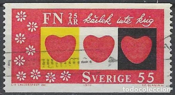 Sellos: SUECIA 1970 - 25&ordm; ANIV. DE LAS NACIONES UNIDAS - USADO