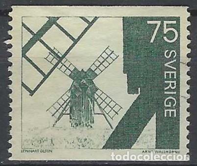 Sellos: SUECIA 1971 - MOLINOS DE VIENTO DE LA ISLA DE OLAND - USADO