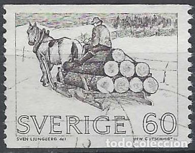 Timbres: SUECIA 1971 - TRINEO DE SMALAND - USADO