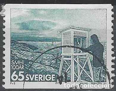 Timbres: SUECIA 1973 - CENTENARIO DE LA ORG. NACIONAL DE METEOROLOG&Iacute;A - USADO