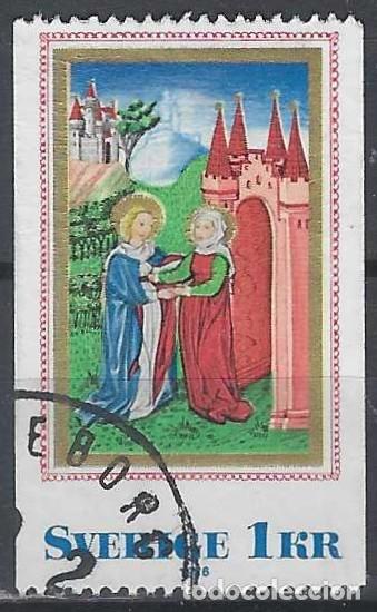 Timbres: SUECIA 1976 - NAVIDAD, ILUSTRACIONES MEDIEVALES - USADO