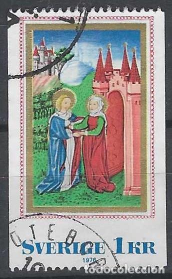 Timbres: SUECIA 1976 - NAVIDAD, ILUSTRACIONES MEDIEVALES - USADO