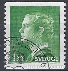 Timbres: SUECIA 1976 - REY CARLOS GUSTAVO XVI, VERDE - USADO