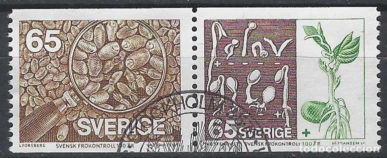 Timbres: SUECIA 1976 - CENTRO NACIONAL DEL CONTROL DE SEMILLAS, PAR UNIDO - USADOS