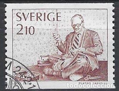 Sellos: SUECIA 1977 - OFICIOS, SASTRE - USADO