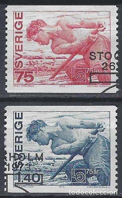 Sellos: SUECIA 1973 - ORG. INTERNACIONAL DEL TRABAJO, S.COMPLETA - USADOS