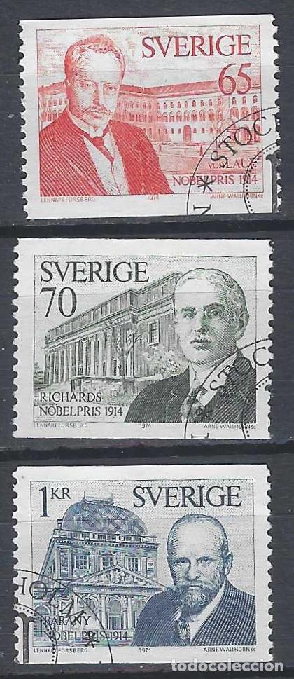 Sellos: SUECIA 1974 - PREMIOS NOBEL DE 1914, S.COMPLETA - USADOS