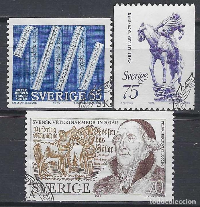 Sellos: SUECIA 1975 - EFEM&Eacute;RIDES, S.COMPLETA - USADOS