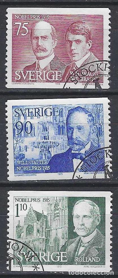 Sellos: SUECIA 1975 - PREMIOS NOBEL DE 1915, S. COMPLETA - USADOS