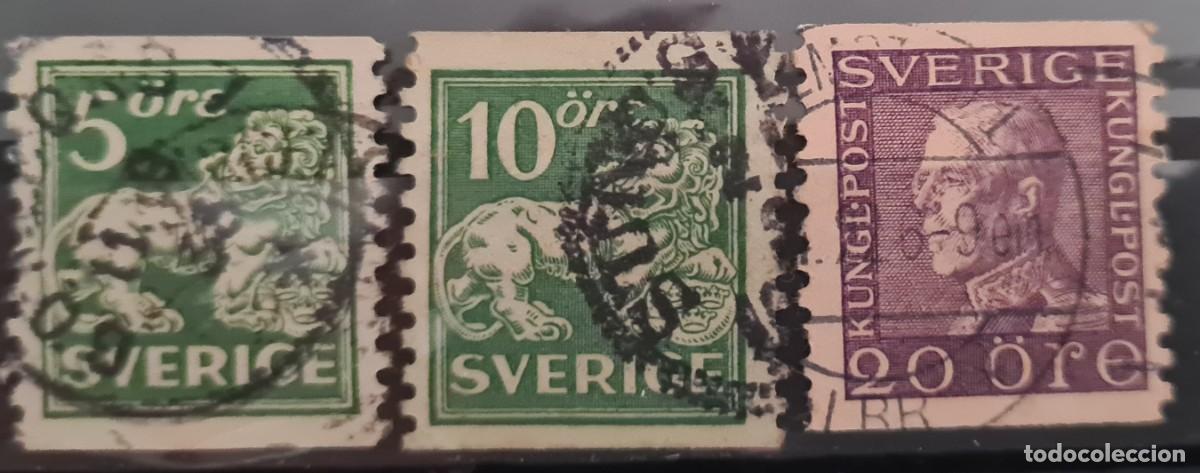 Sellos: Serie de sellos usados de Suecia 1920-24