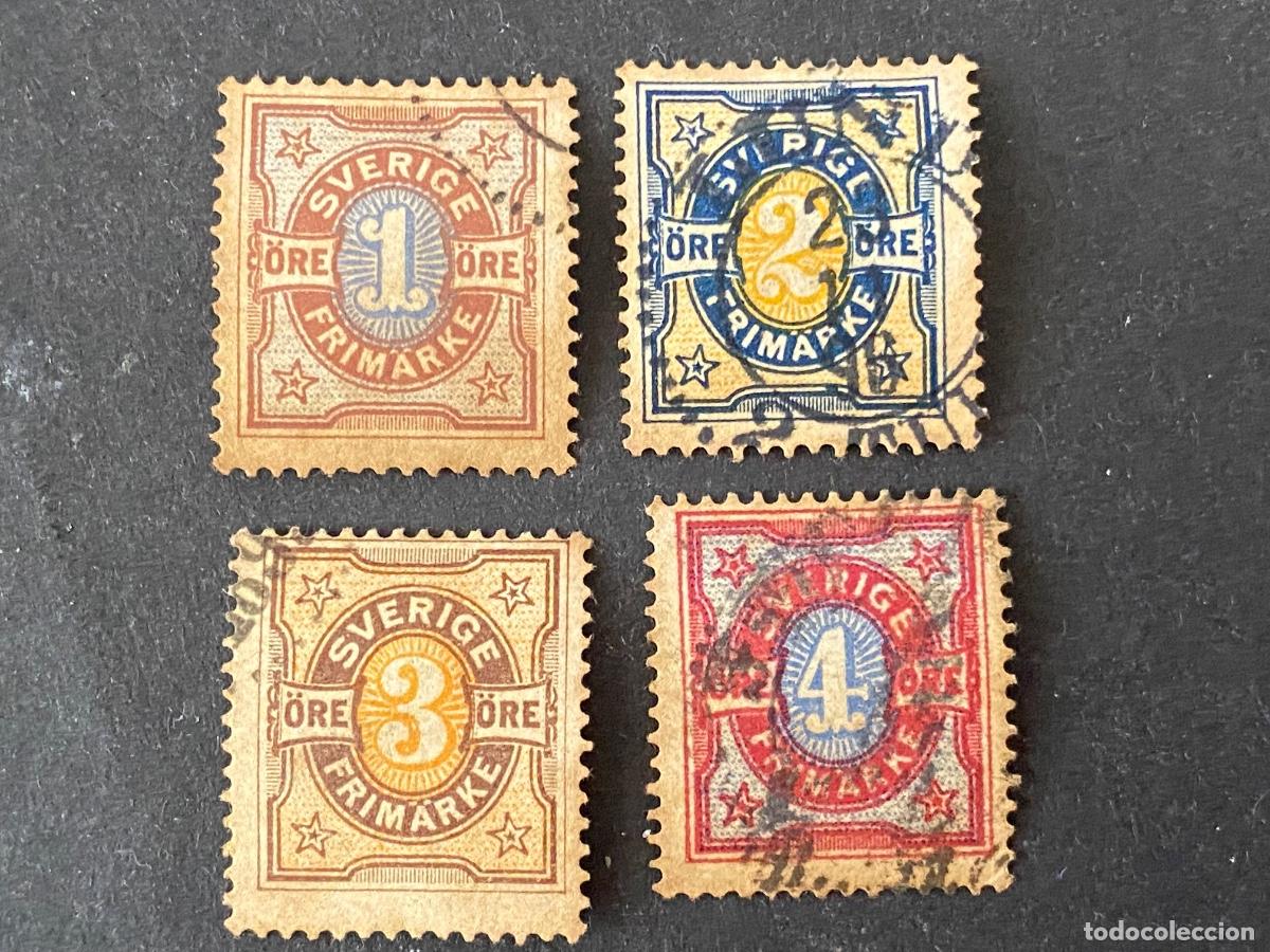 Sellos: Suecia 1892 serie completa