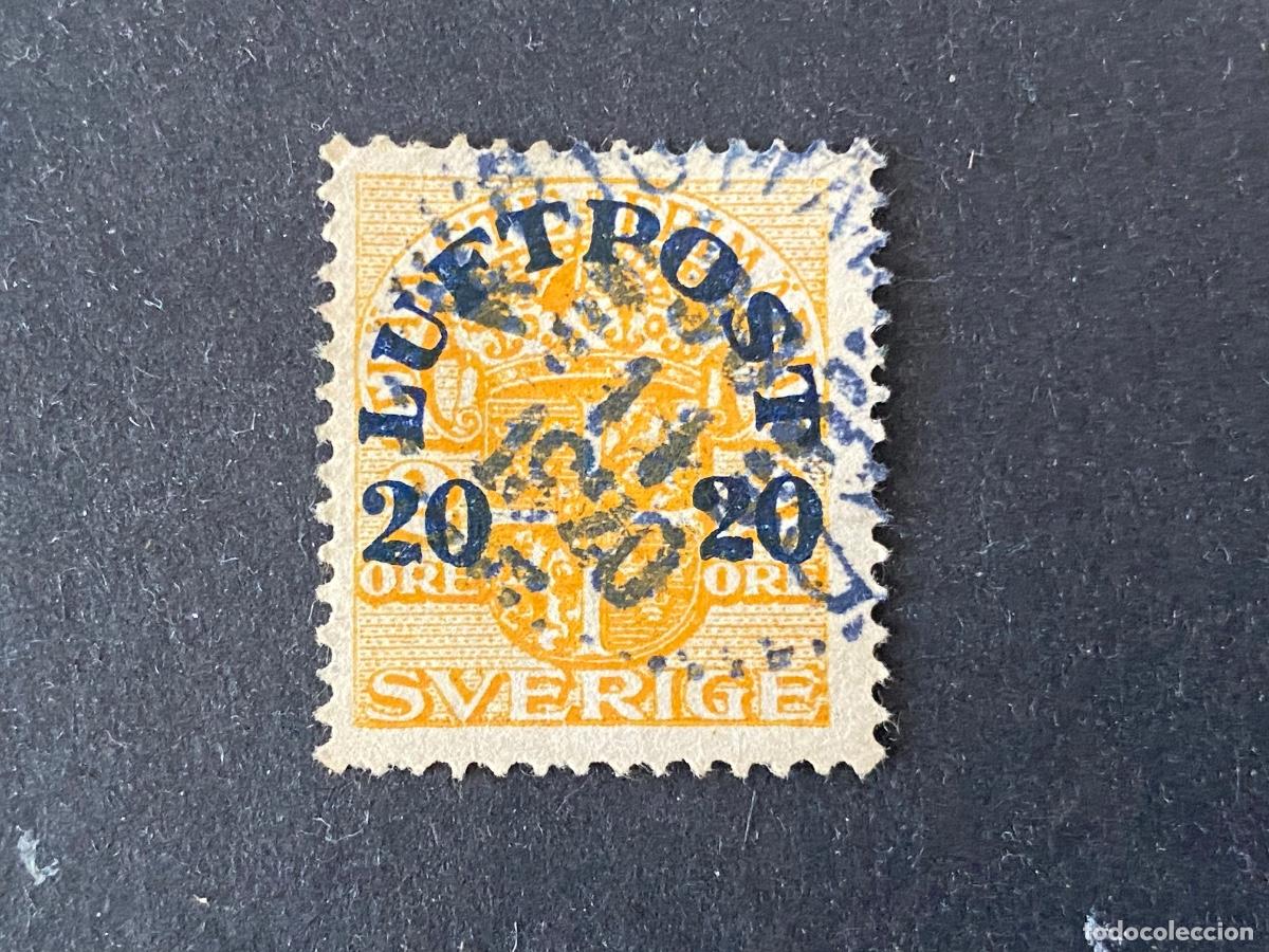 Sellos: Suecia 1920 sello con sobrecarga
