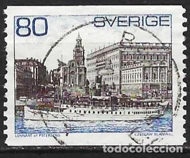 Sellos: Suecia 1971 - Mi 700y - YT 681 - Barco Storskar y Palacio Real, Estocolmo