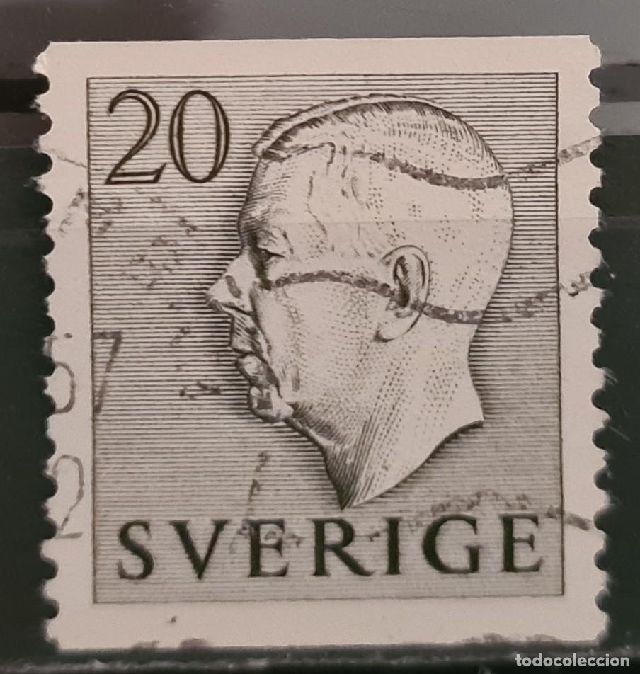Sellos: Sello usados de Suecia 1951-52: Gustavo VI