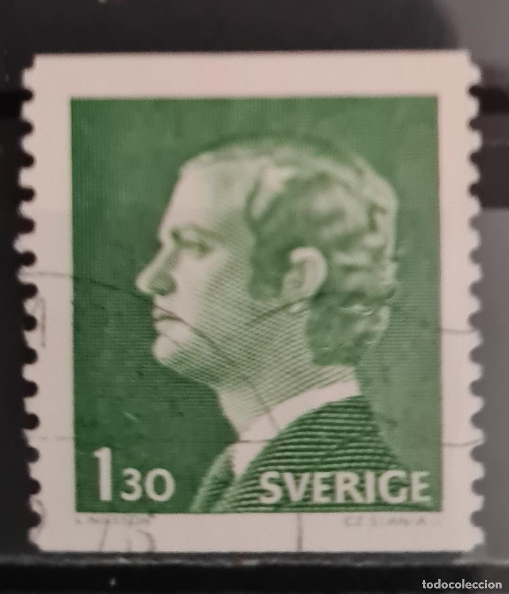 Sellos: Sello usado de Suecia 1976: Rey Carlos Gustavo XVI