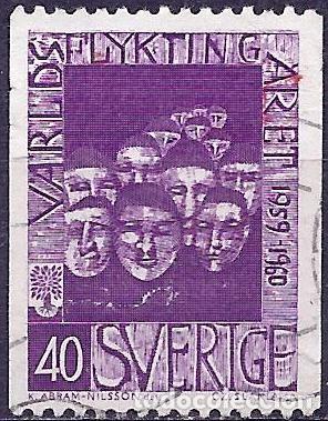 Sellos: Suecia 1960 - Mi 458 C - YT 449 - A&ntilde;o mondial para los Rechazados