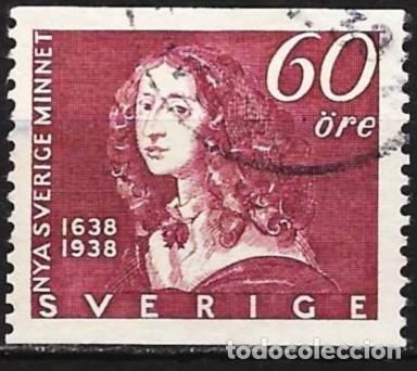 Sellos: Suecia 1938 - Mi 249 A - YT 253 - Reina Cristina