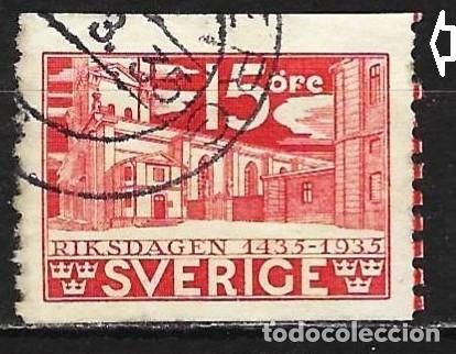 Sellos: Suecia 1935 - Mi 223A - YT 231 - El Parlamento