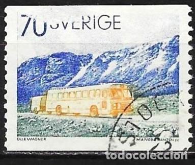Sellos: Suecia 1973 - Mi 791A - YT 770 - Autob&uacute;s postal