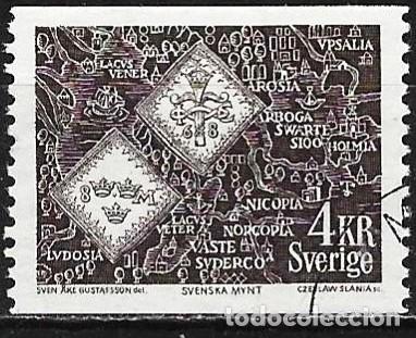 Sellos: Suecia 1971 - Mi 701 y - YT 682 - Moneda del Siglo XVI