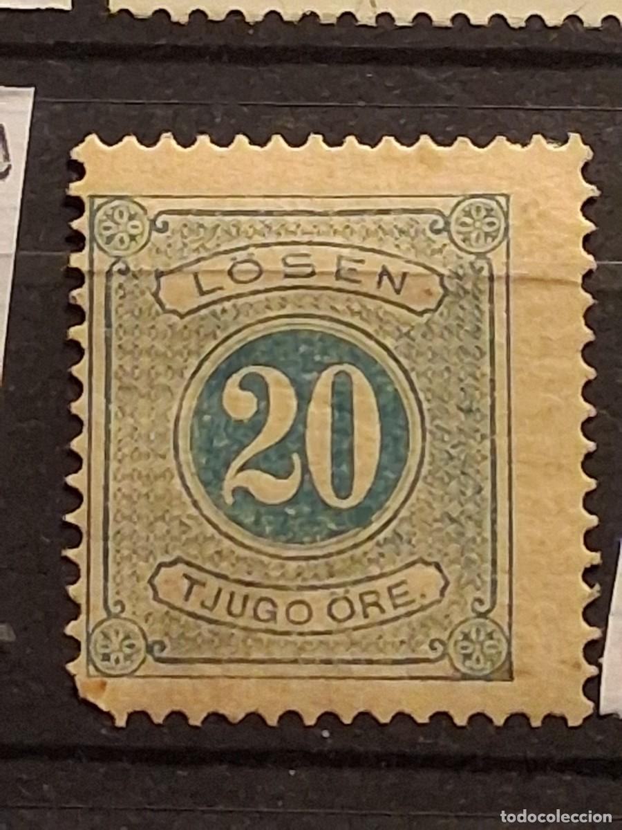 Sellos: SUECIA, 1876, PORTES DEBIDOS.
