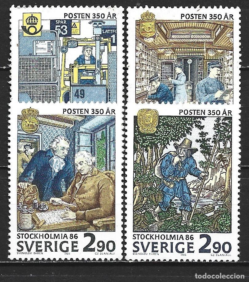 Sellos: SUECIA YVERT NUM. 1381/1384 SERIE COMPLETA NUEVA SIN GOMA