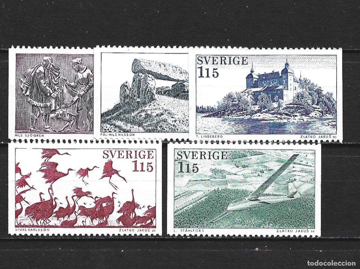 Sellos: SUECIA YVERT NUM. 1011/1015 SERIE COMPLETA NUEVA SIN GOMA