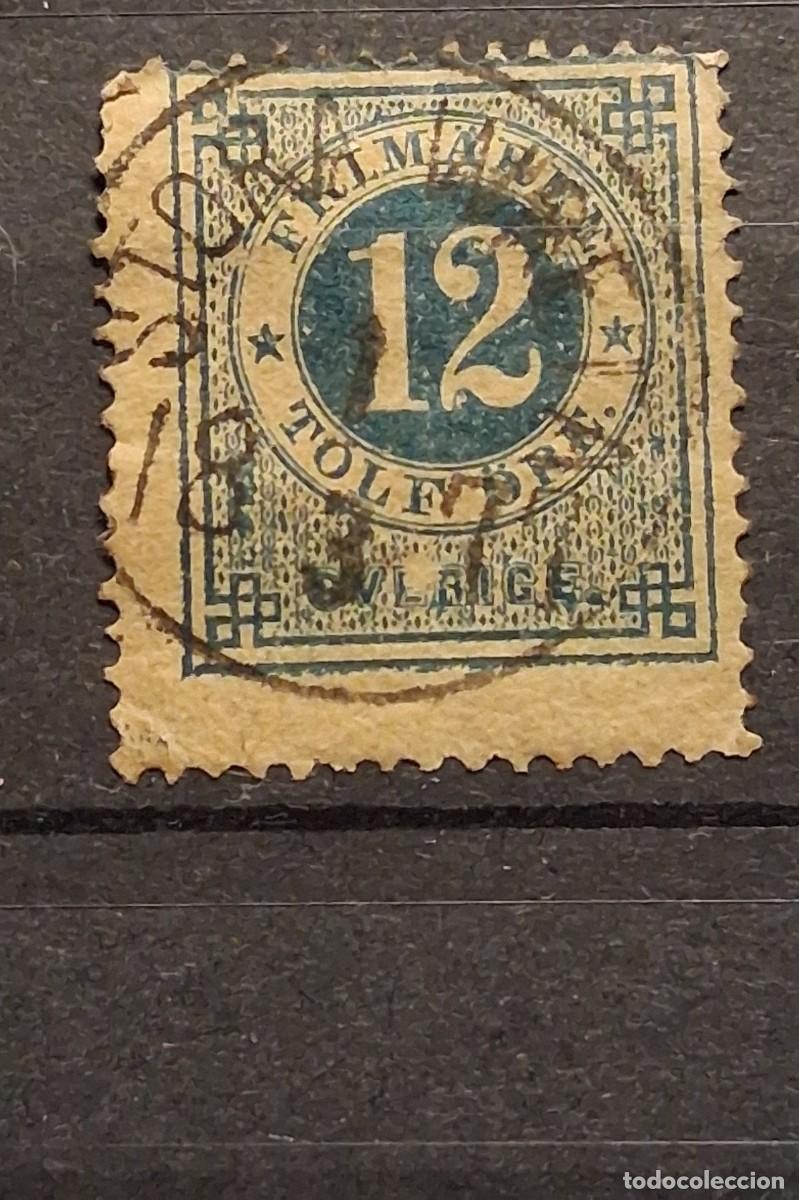 Sellos: SUECIA, 1872, CAT.YT.20(B), DENTADO 14.