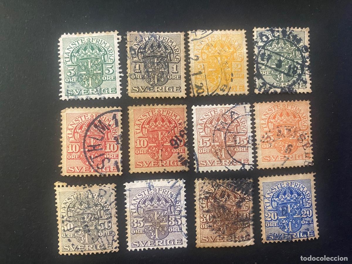 Stamps: Suecia 1911 sellos oficiales
