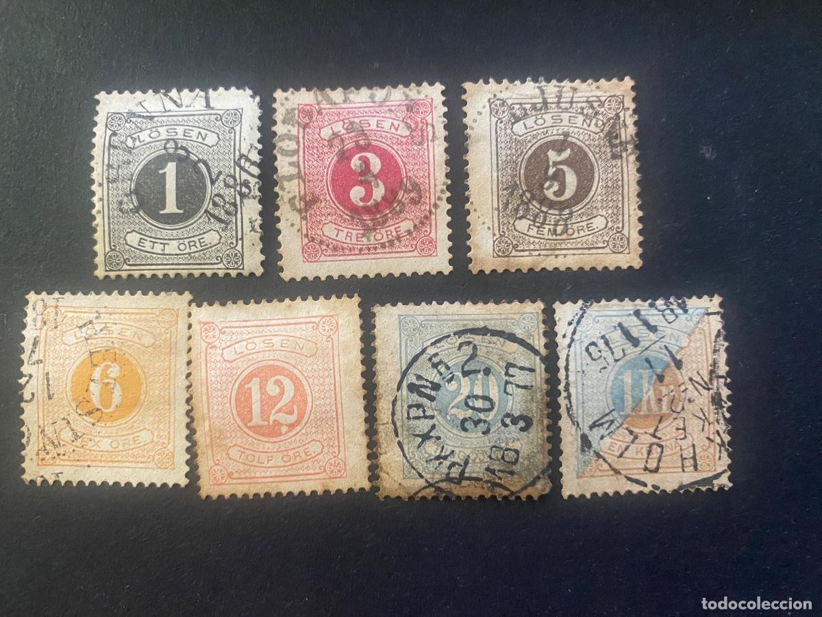 Stamps: Suecia 1877 sellos de Franqueo