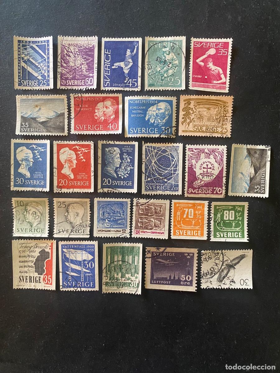 Stamps: Suecia, lote de sellos antiguos