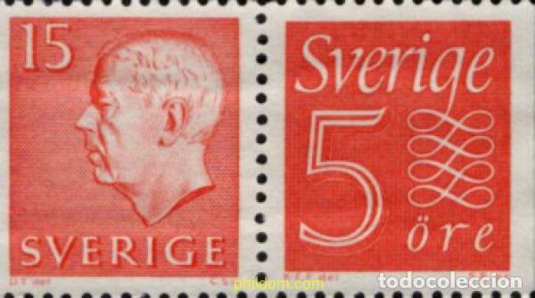 Sellos: 107457 MNH SUECIA 1957 REY GUSTAVO VI ADOLFO