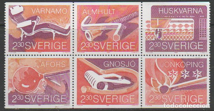 Sellos: SUECIA IVERT N&ordm; 1541/6, PRODUCCION DE LAS EMPRESAS DE SALAND, NUEVO ** SERIE COMPLETA **