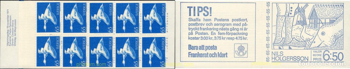 Sellos: 3130 MNH SUECIA 1971 EL MARAVILLOSO VIAJE DE NILS HOLGERSSON