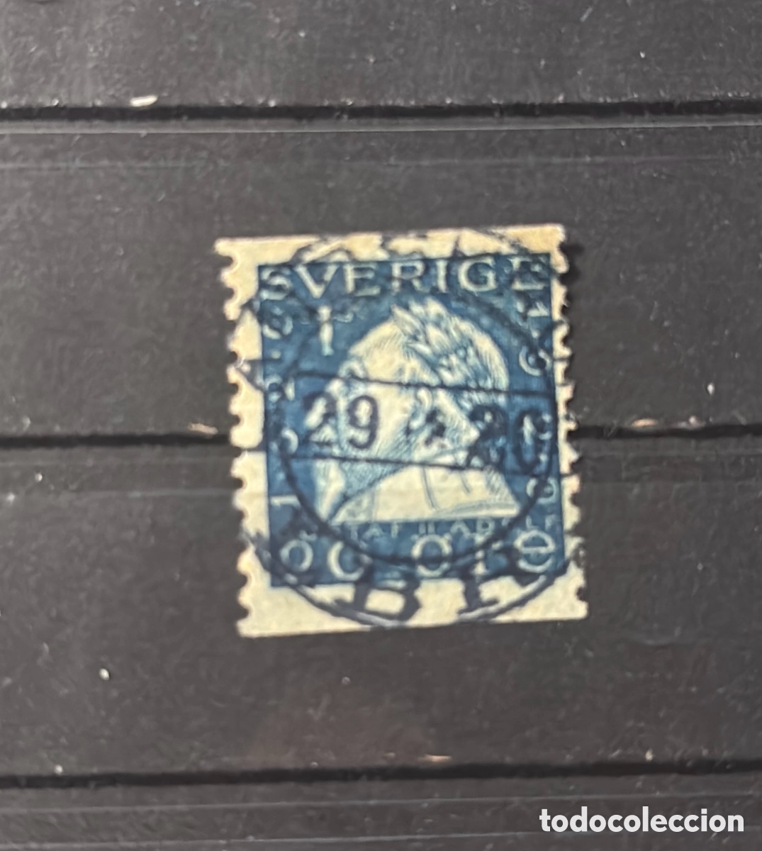 Francobolli: Sello Suecia Sverige 1891 20 ore azul Oscar II