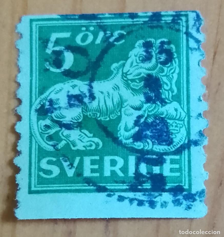 Sellos: SUECIA - V/F 5 &Ouml;RE - LE&Oacute;N - VER DESCRIPCI&Oacute;N