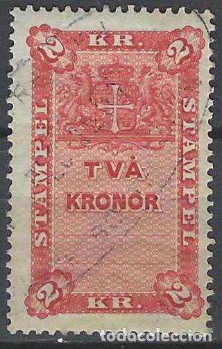 Sellos: SUECIA 1890 - TIMBRE PARA DOCUMENTO FISCAL - USADO