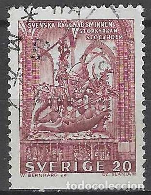 Selos: SUECIA 1962 - SAN JORGE Y EL DRAG&Oacute;N - USADO