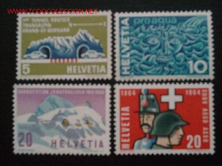 Sellos: SUIZA N&ordm; YVERT 726/9. A&Ntilde;O 1964 - Foto 1
