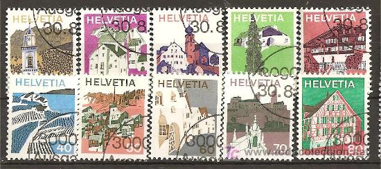 Sellos: SUIZA,SERIE COMPLETA MATASELLADA. - Foto 1