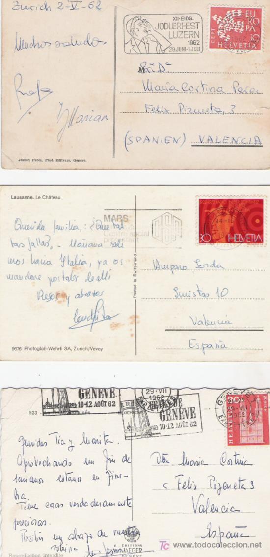 Sellos: SUIZA LOTE DE POSTALES  CIRCULADAS - Foto 1