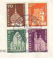 Sellos: Suiza 1967. B&aacute;sicos: Ciudades de Suiza - Foto 1