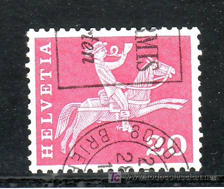 Sellos: suiza  646A usada, jinete - Foto 1