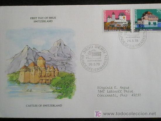 Francobolli: SUIZA.1978.CASTILLOS.SOBRE PRIMER DIA.