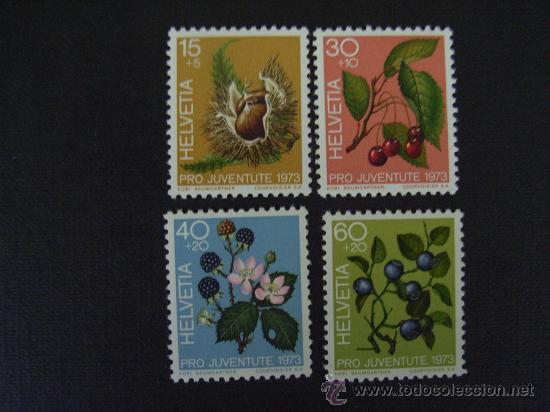 Briefmarken: N&ordm; YVERT 943/6*** A&Ntilde;O 1973  PRO JUVENTUD. FRUTOS DEL BOSQUE