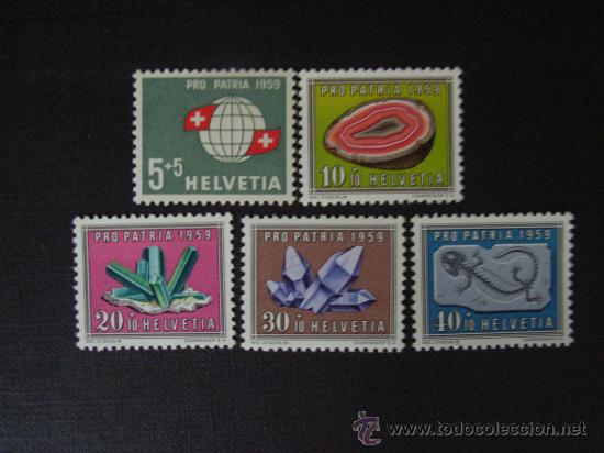 Stamps: N&ordm; YVERT 625/9*** A&Ntilde;O 1959  PRO PATRIA. MINERALES
