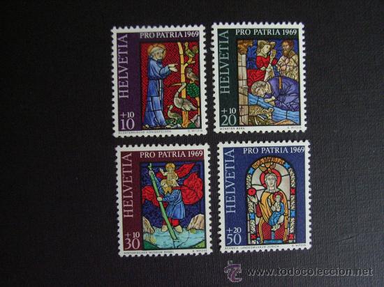 Timbres: N&ordm; YVERT 834/7*** A&Ntilde;O 1969  PRO PATRIA. VIDRIERAS